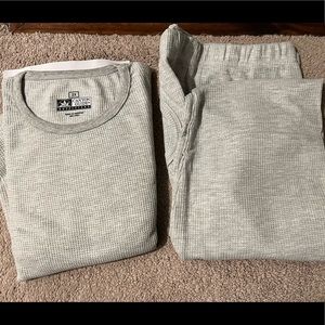 Mens 2X long John sets. Three sets of long  sleeve top and pants bottom